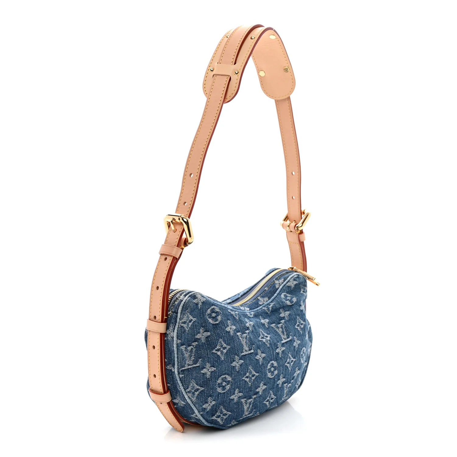 Monogram Denim Croissant MM Blue - Top Club