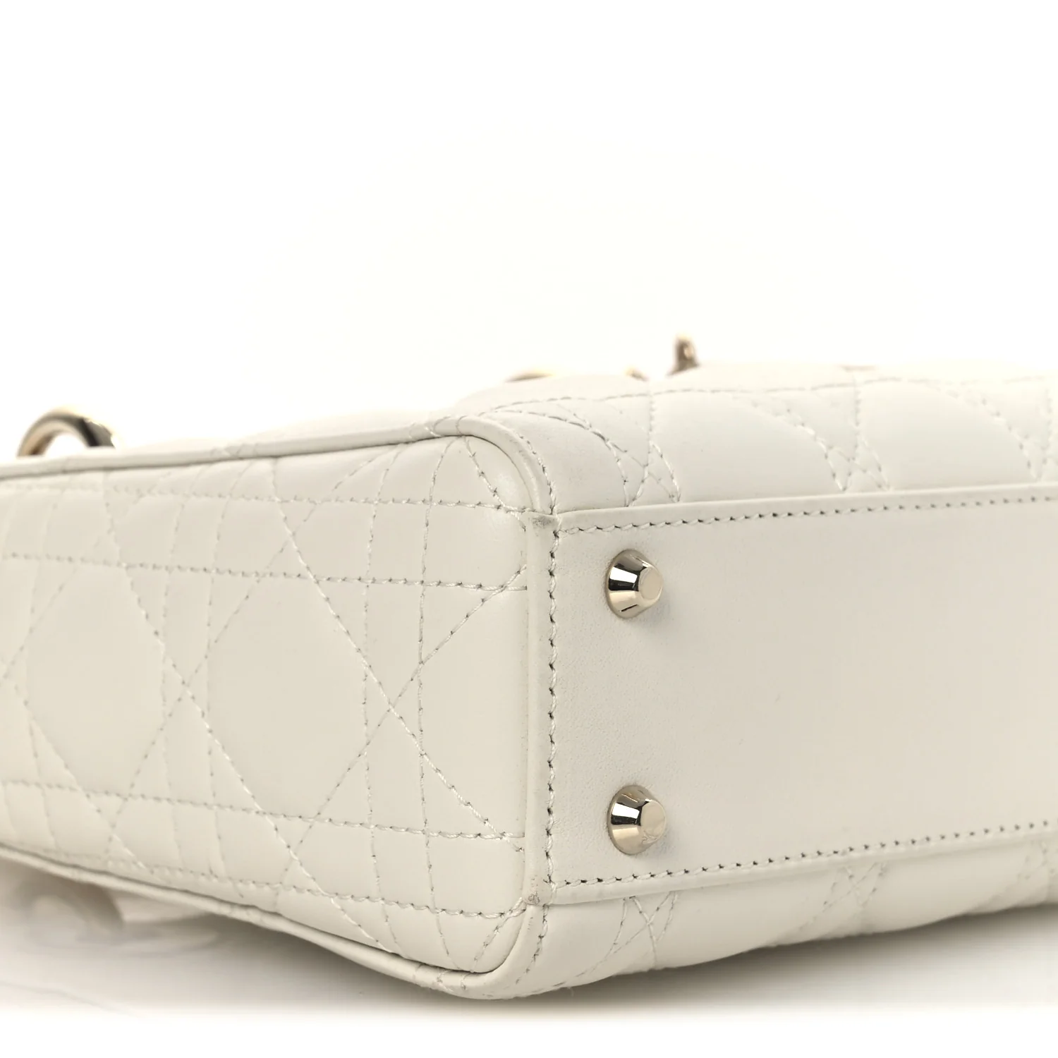 Lambskin Cannage Mini Lady Dior White - Top Club