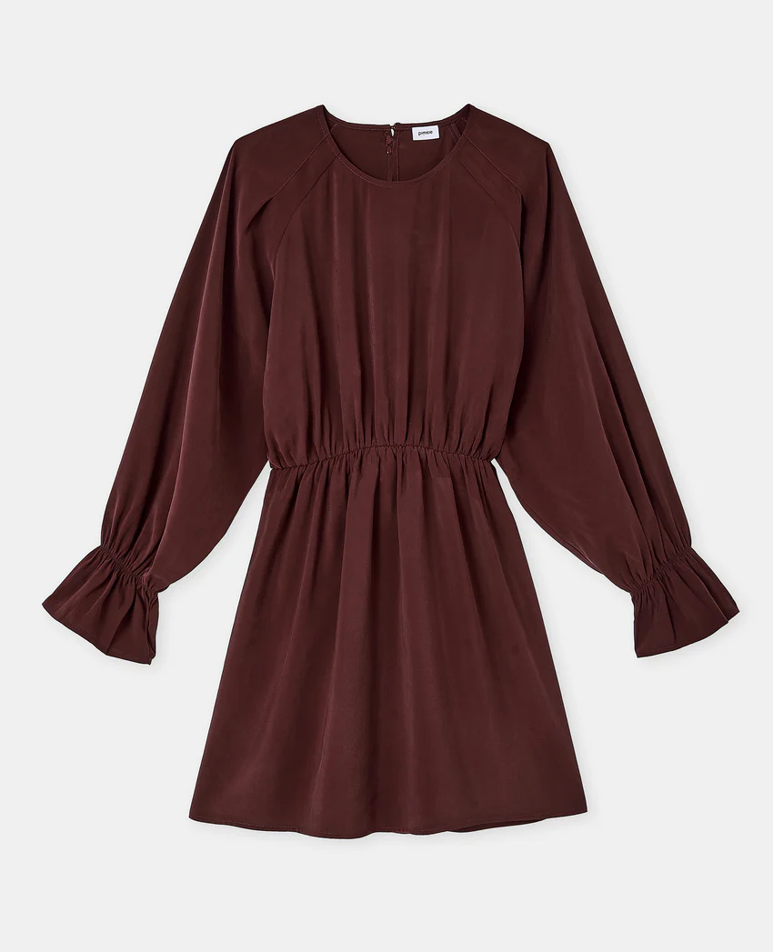 Pimkie Robe courte avec taille élastiquée en tissu fluide