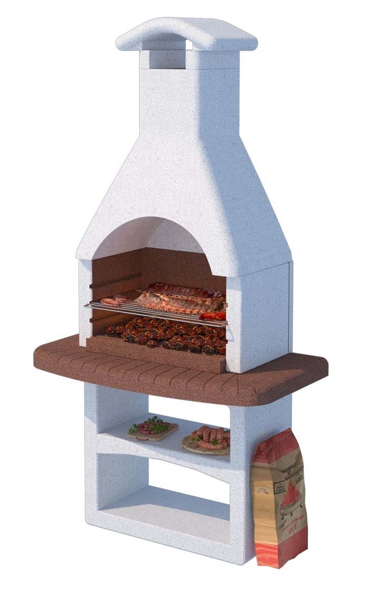 Linea VZ Barbecue a carbonella Misano H 212 x L 110 x P 65 cm