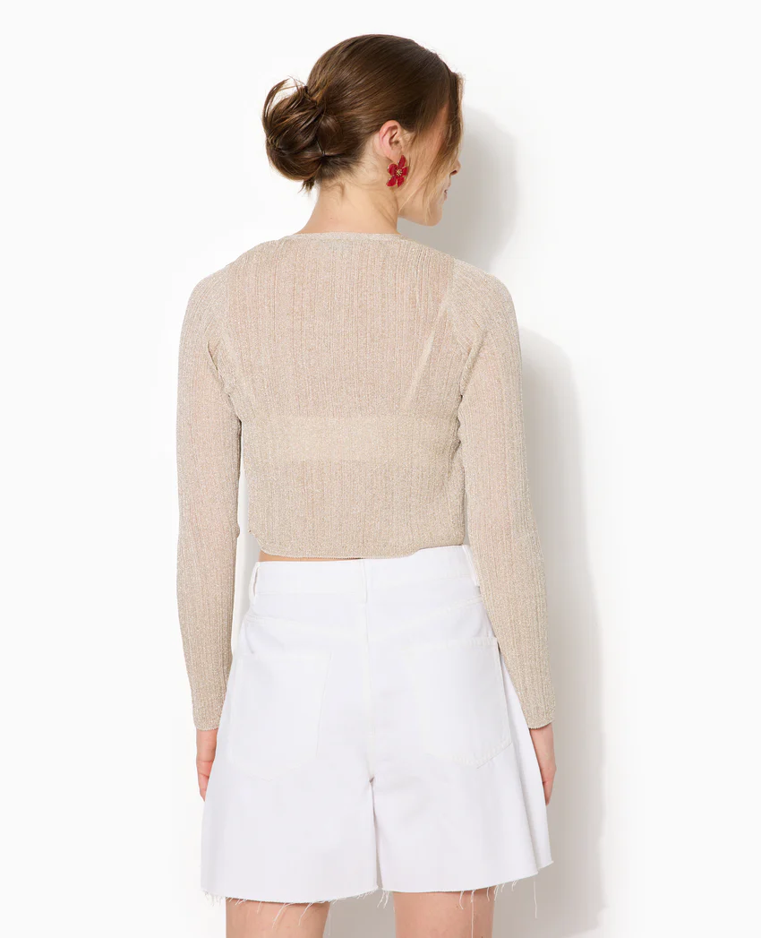 Pimkie Gilet court en maille lurex avec nouette