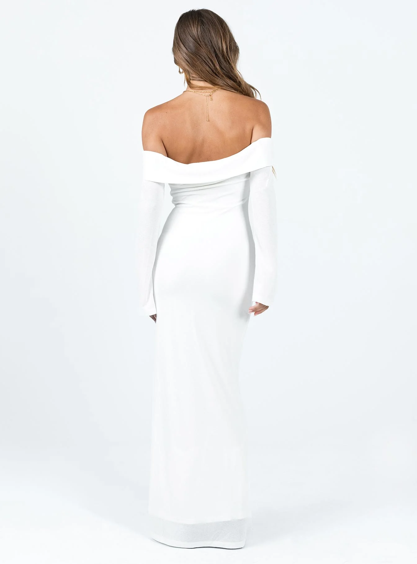 Maida Long Sleeve Maxi Dress White