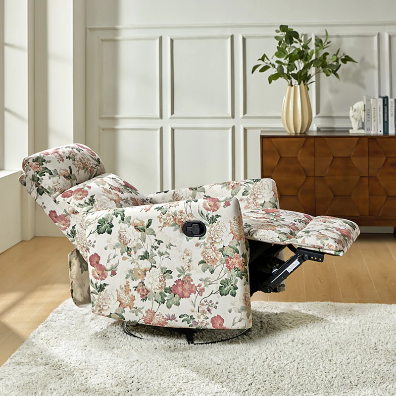 Jessie Mid-century Manual Swivel Recliner