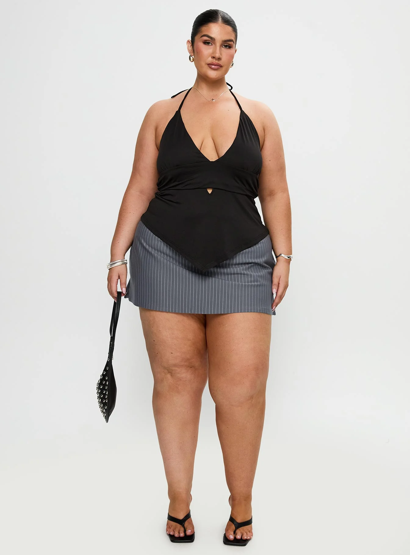 Averee Halter Top Black Curve