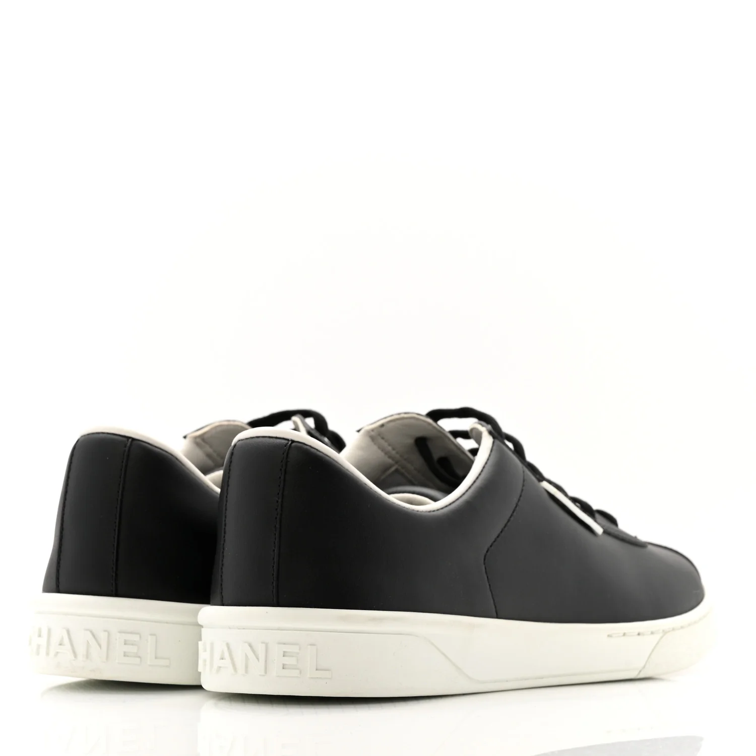 Calfskin CC Uniform Womens Sneakers 40 Black - Top Club
