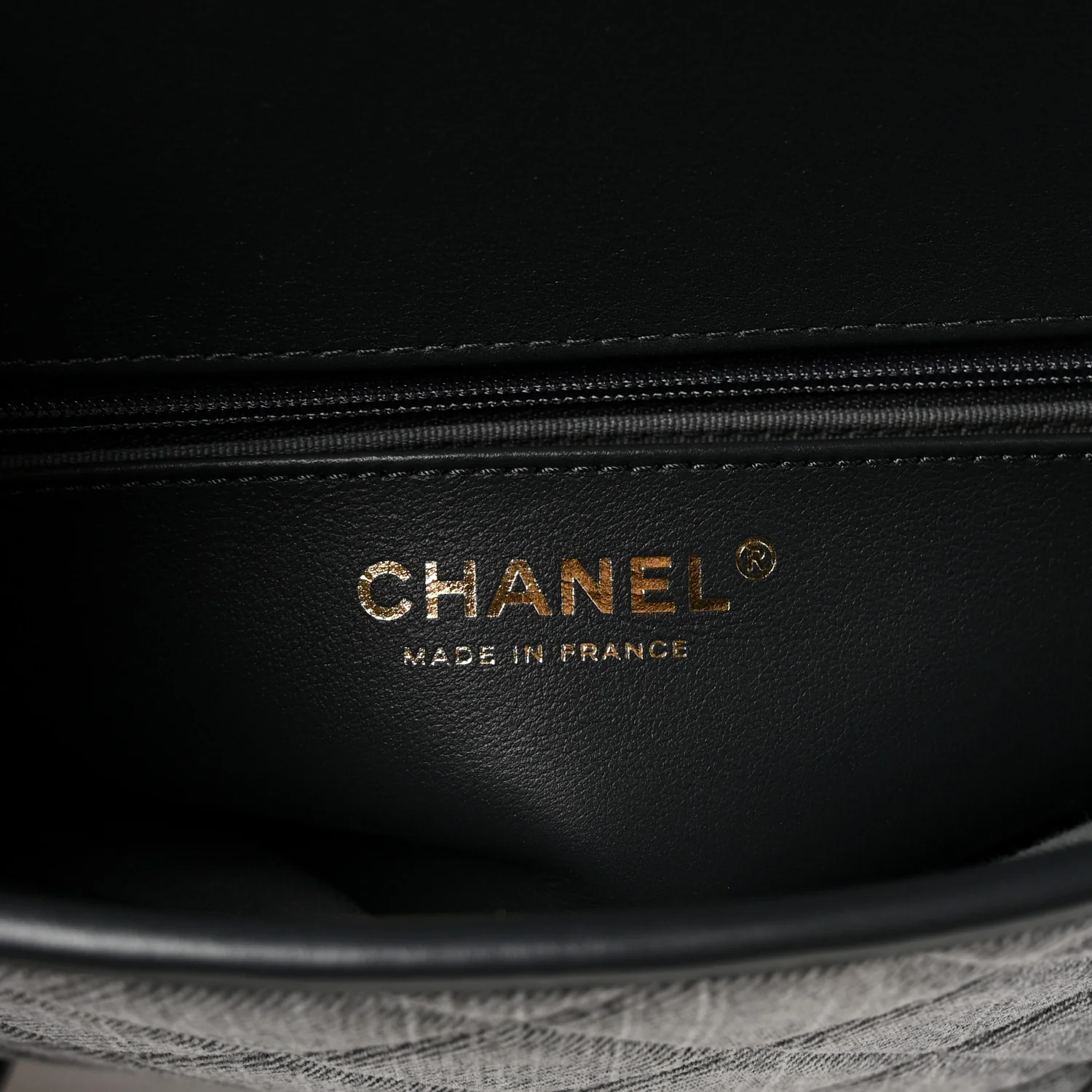 Washed Denim Quilted Messenger Flap Black - Top Club