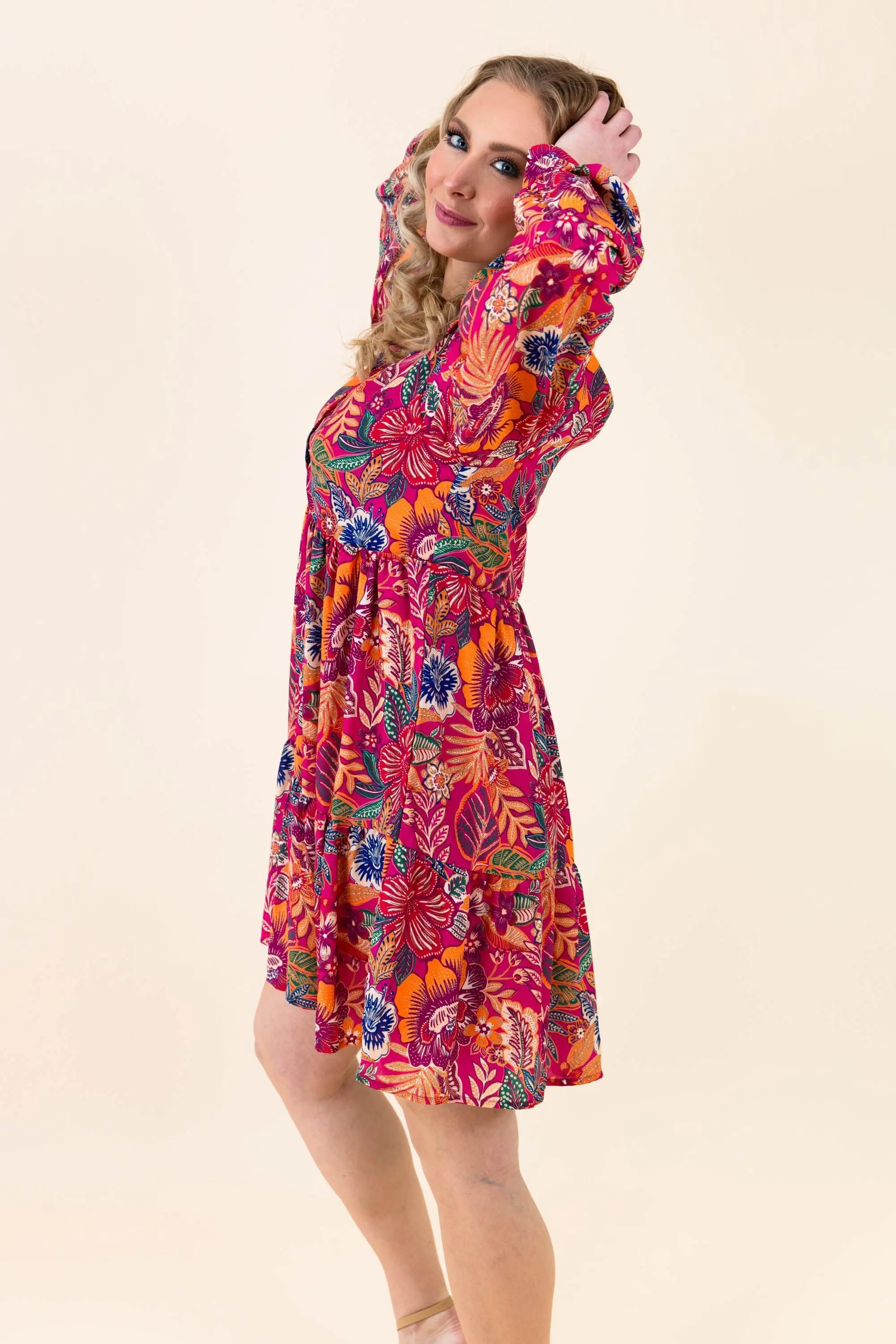Sway with the Blossoms Mini Dress - ALJEGJ
