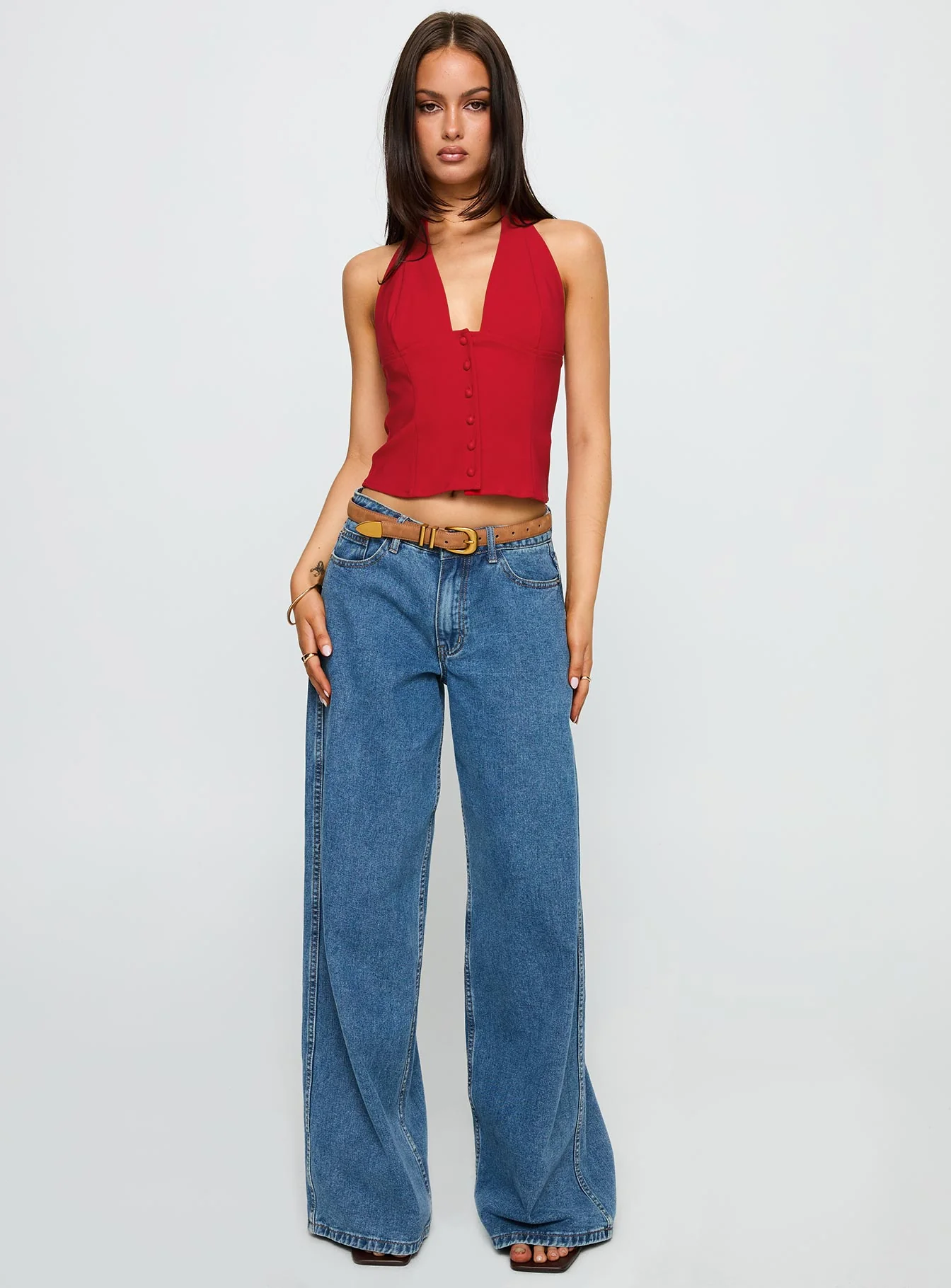 Serefina Halter Top Red