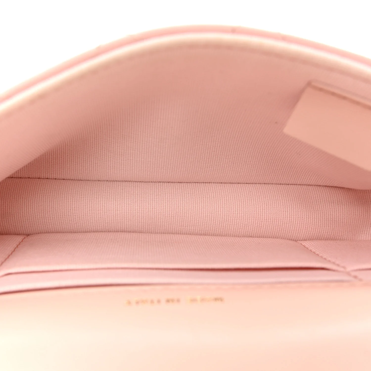 Crumpled Calfskin Quilted Braided CC Mini Flap Light Pink - Top Club