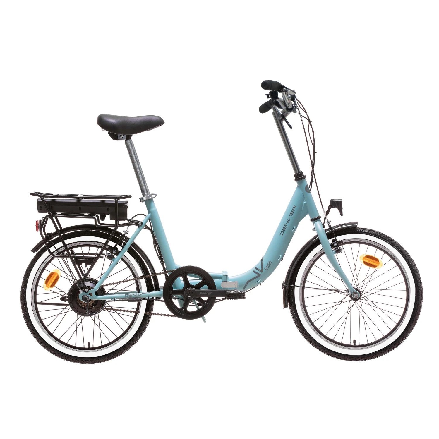 Denver Bicicletta elettrica pieghevole E1000 20`` 250 W celeste