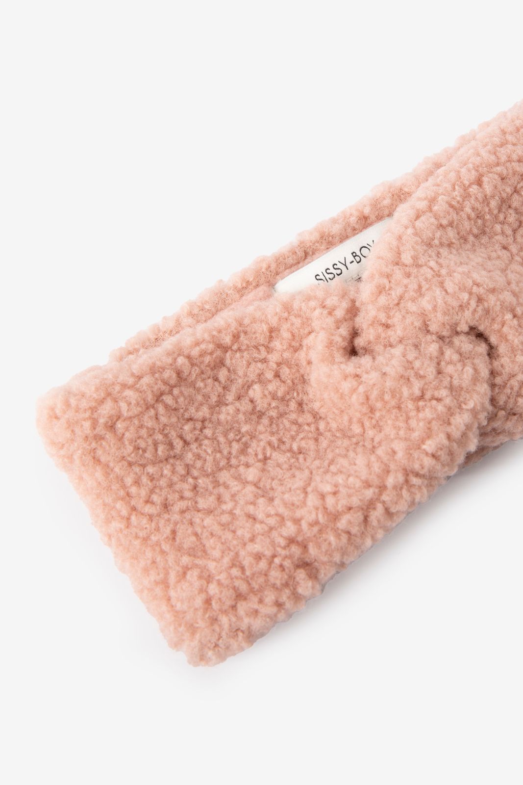 Roze teddy haarband