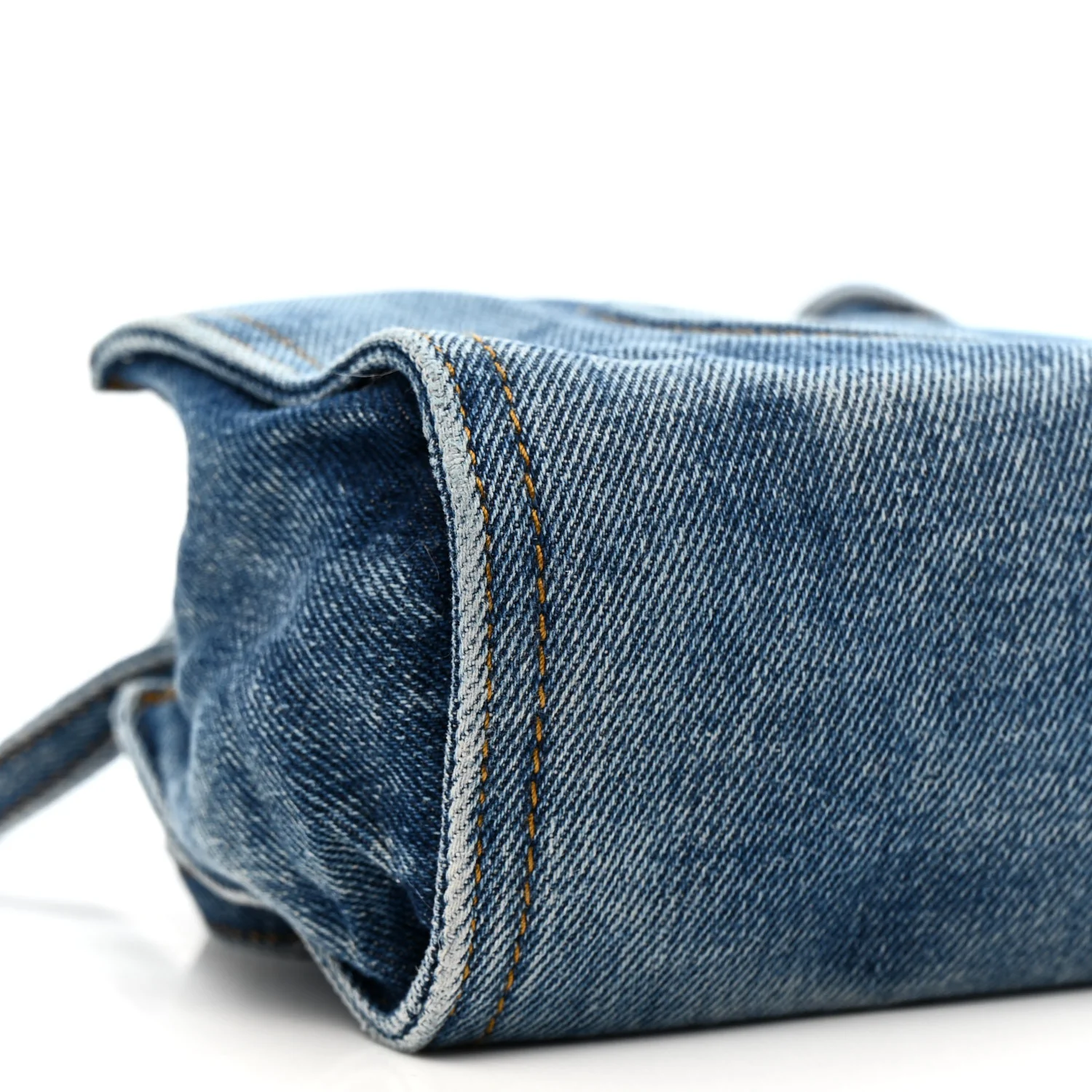 Denim Small Shopping Bag Blue - Top Club