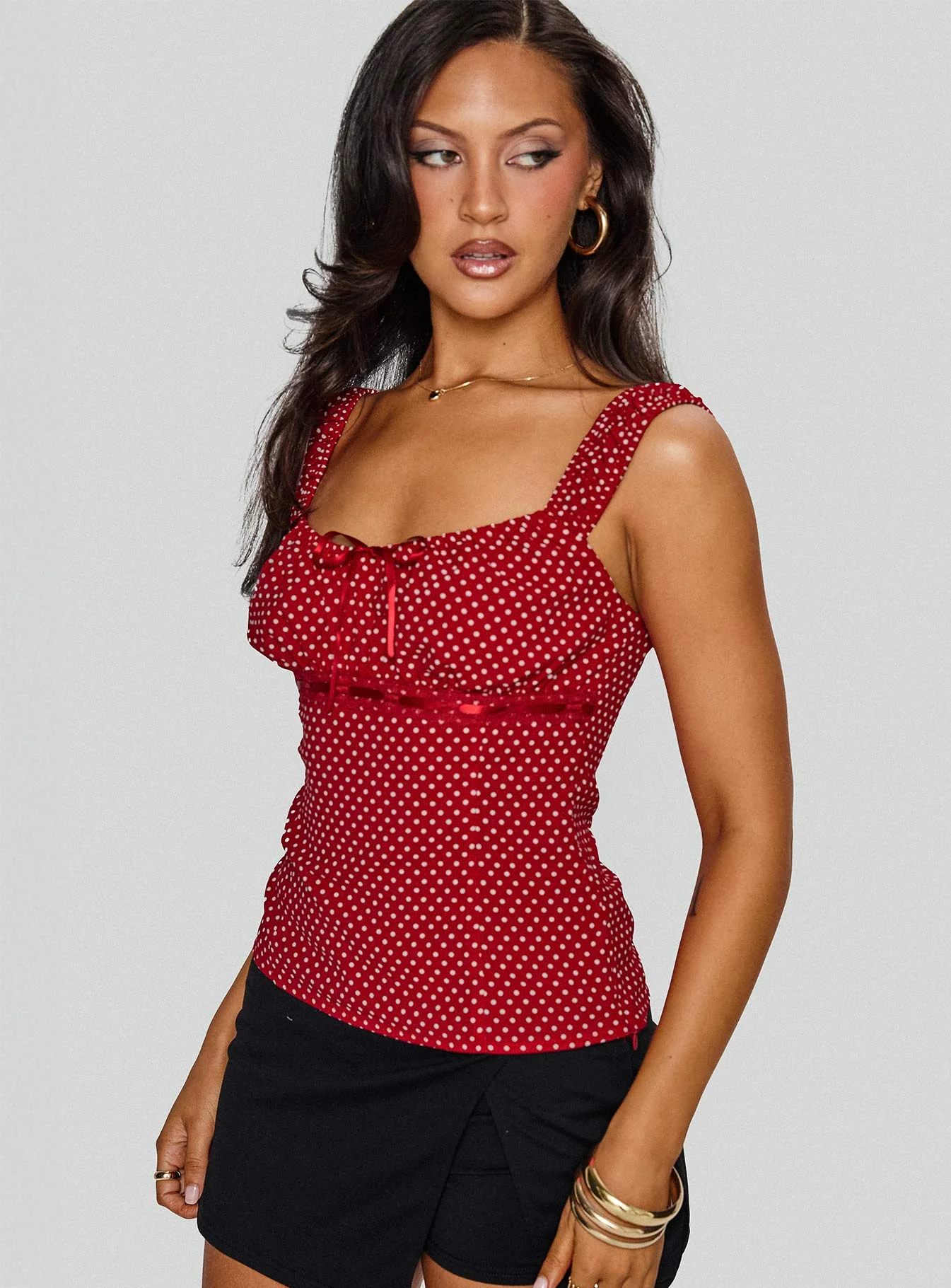 Garconne Top Red Polka Dot
