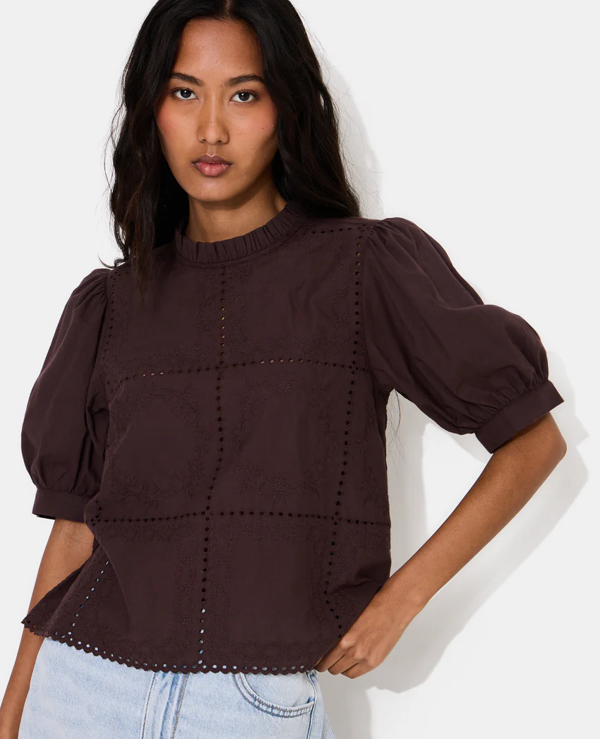 Pimkie Blouse avec détails ajourés et broderies