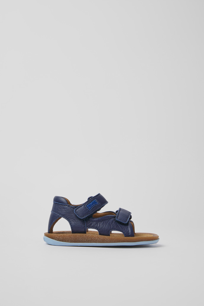 Bicho navy blue leather sandals for boys