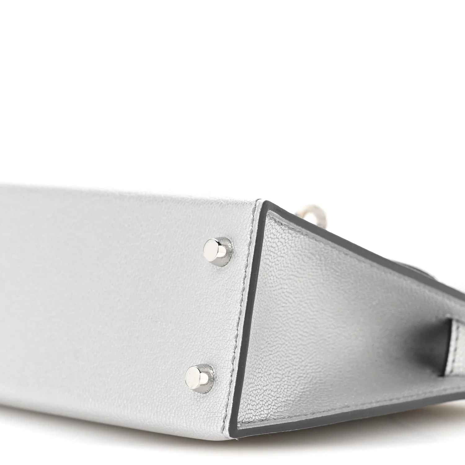 Metallic Chevre Chamkilight Mini Kelly Sellier 20 Argent - Top Club