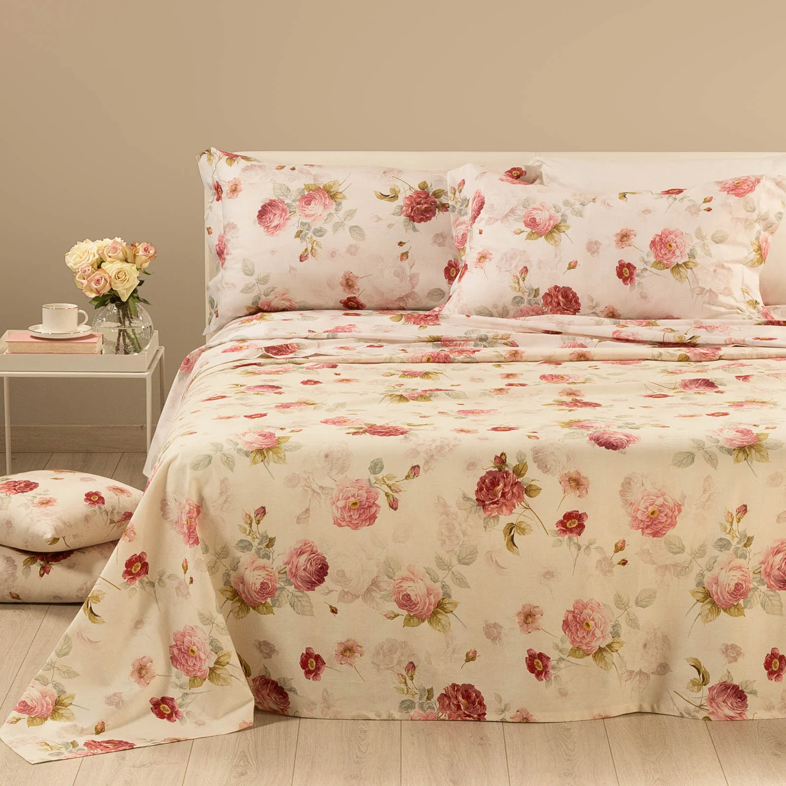 Copriletto Non Trapuntato In Cotone Panama Eden Rose Matrimoniale Unica Caleffi