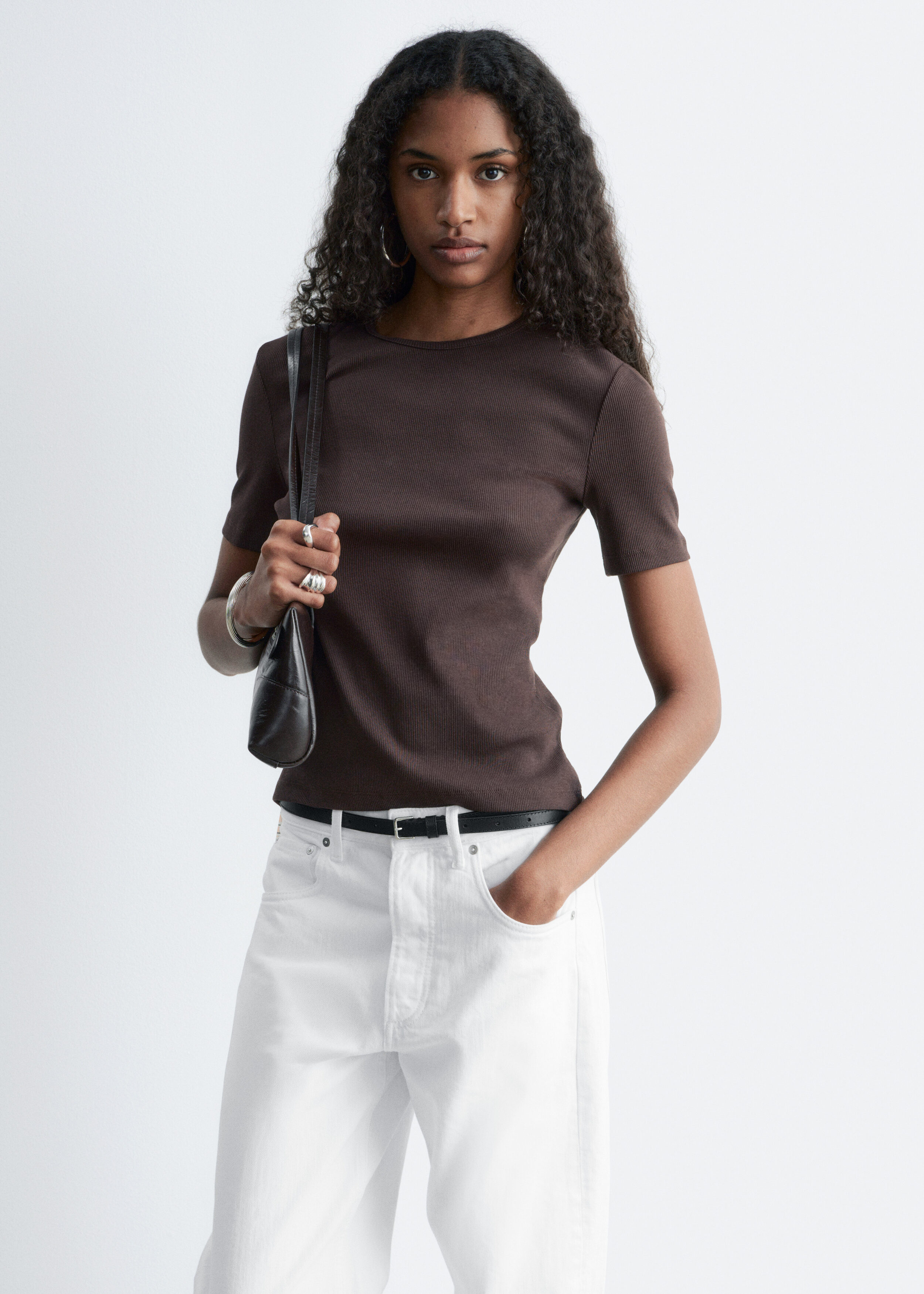 & Other Stories RIBBED T-SHIRT