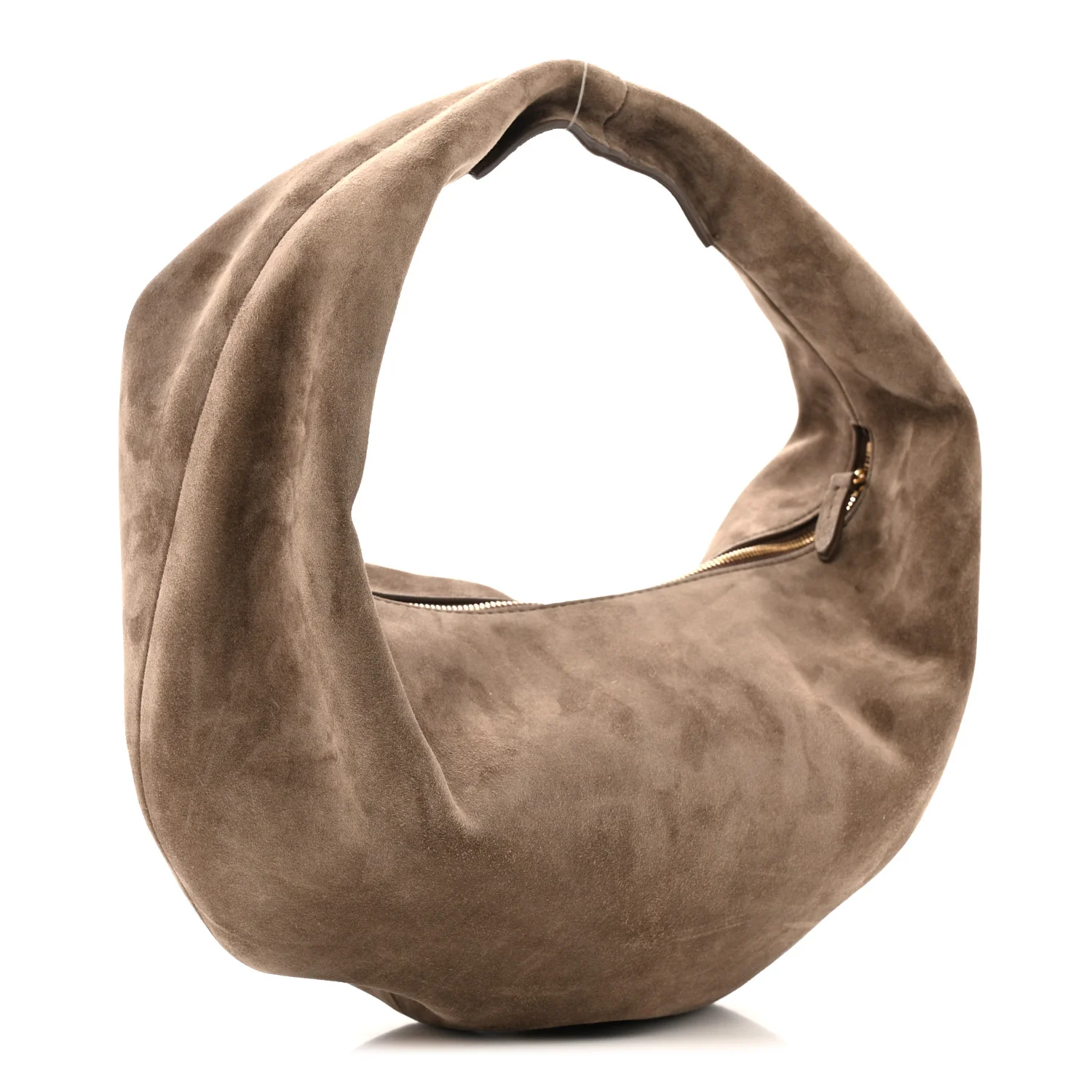 Suede Calfskin Medium Olivia Hobo Toffee - Top Club