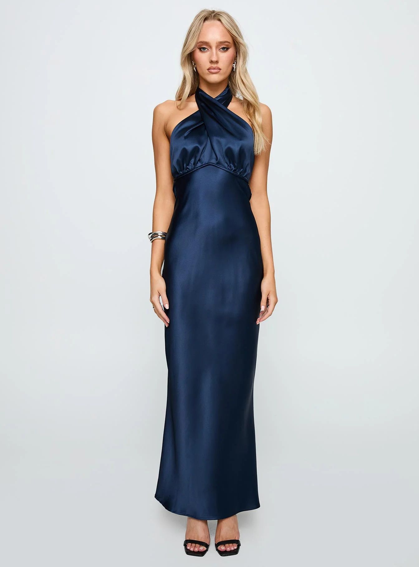 Rosaminta Halter Maxi Dress Cobalt Blue