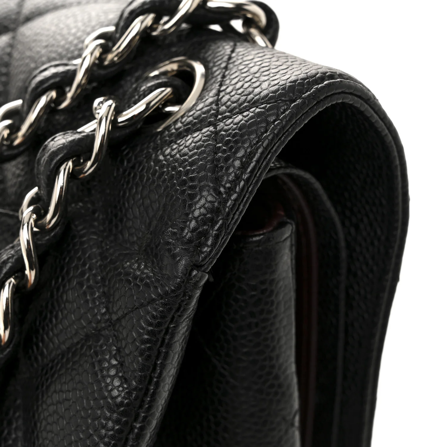 Caviar Quilted Jumbo Double Flap Black - Top Club