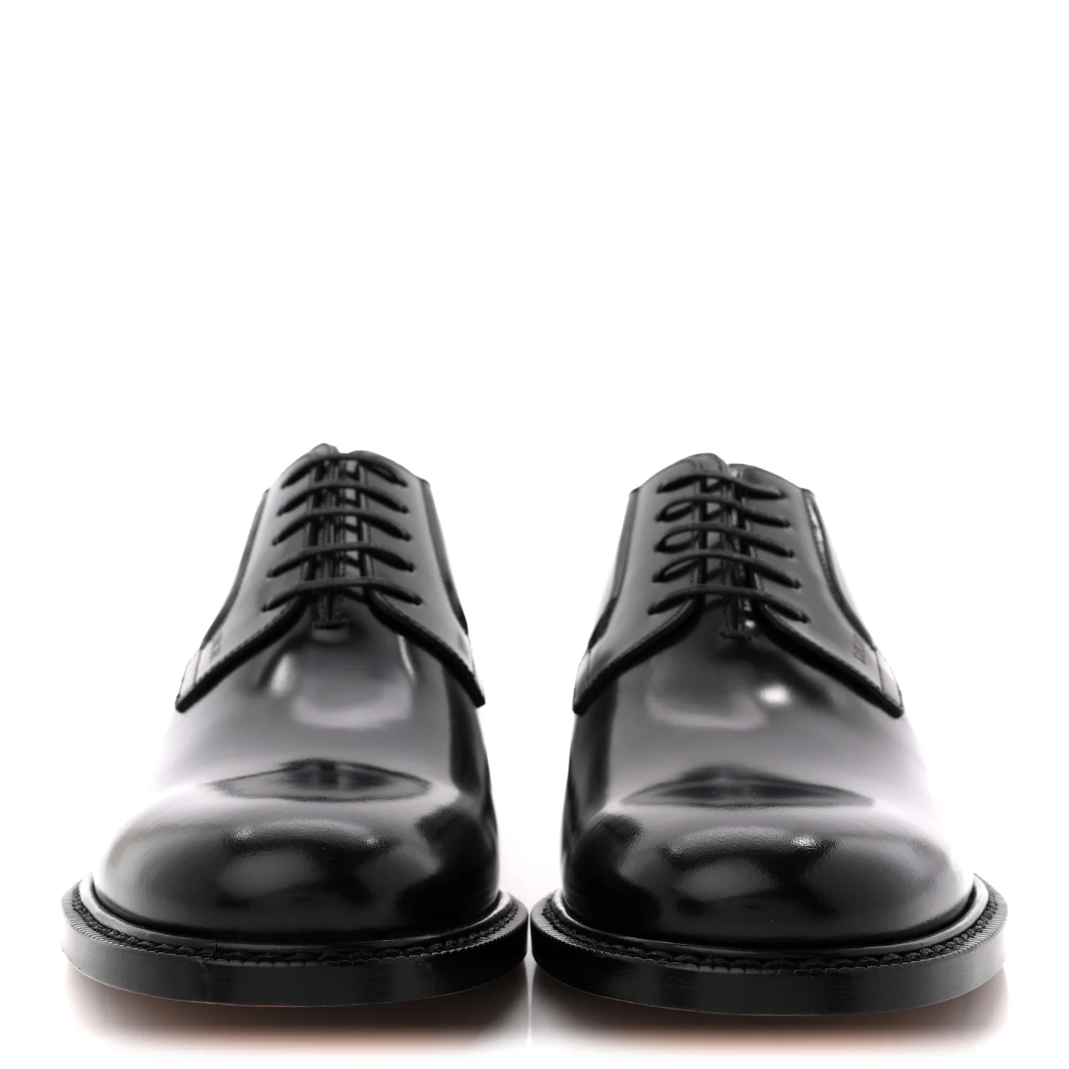 Calfskin Mens Derby Shoes 42.5 Black - Top Club