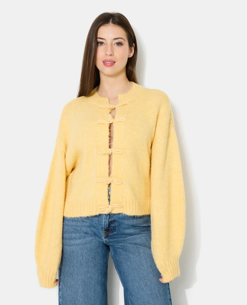 Pimkie Gilet en maille avec boutons brandebourg