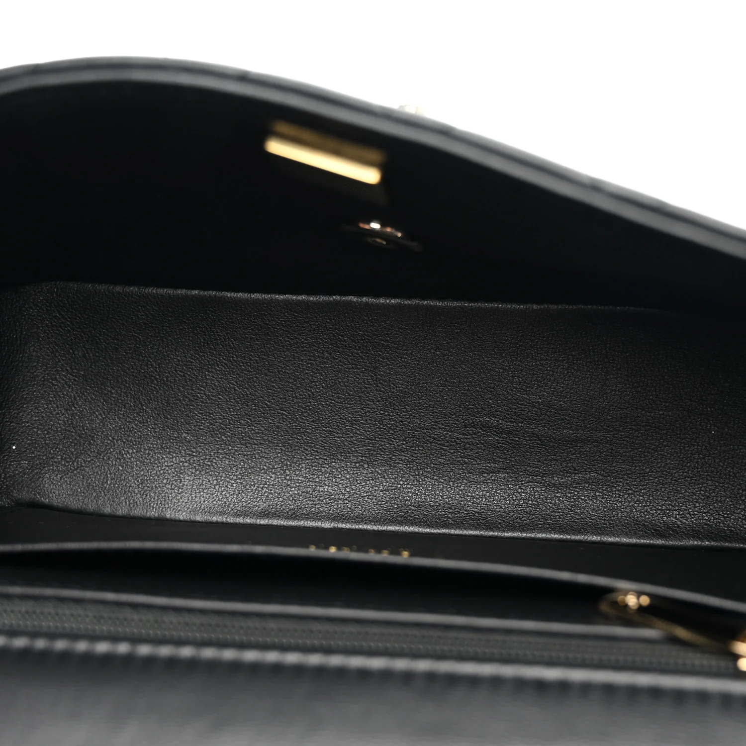 Lambskin Quilted Mini Top Handle Rectangular Flap Black - Top Club