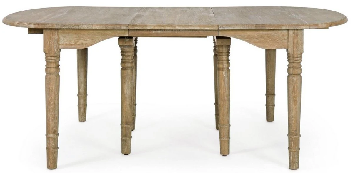 Luxury solid wood dining table natural colors 152-382 x 120 x H. 78 cm - Extendable solid wood kitchen table - Dining room furniture - Kitchen furniture - Solid wood furniture - Luxury furniture