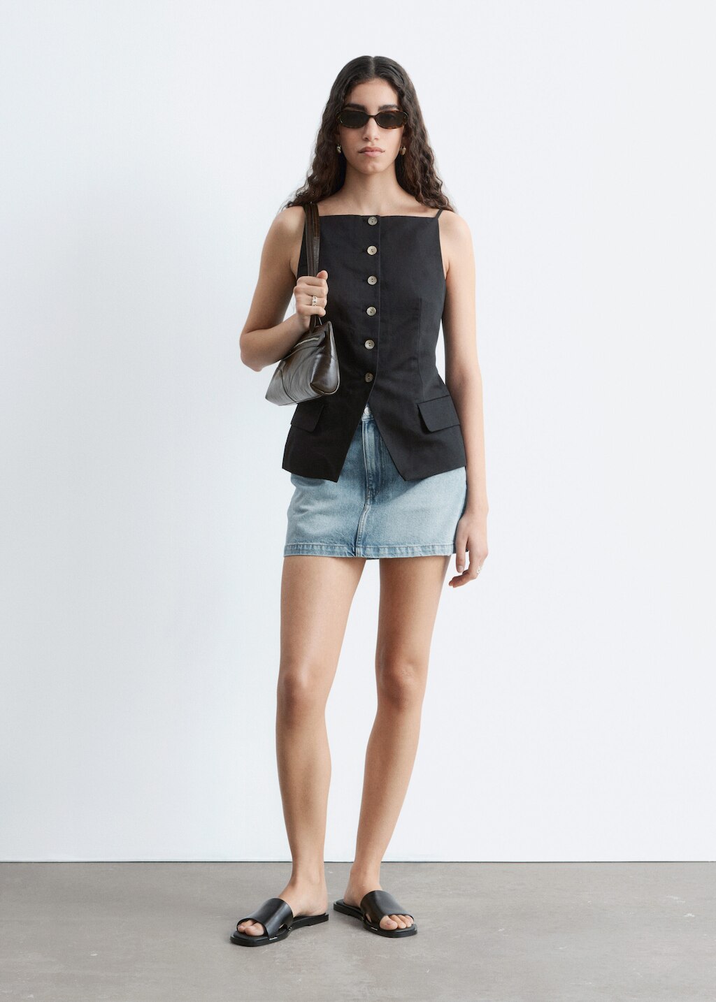 & Other Stories TAILORED VEST TOP