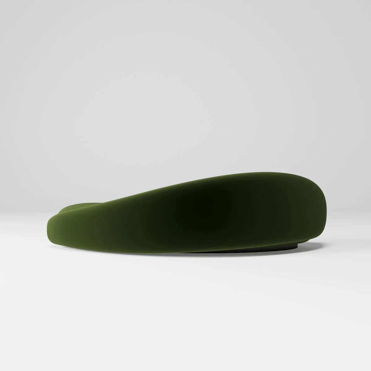 Luxury Velvet Sofa Left Side Green / Dark Brown 280 cm - Living Room & Hotel Furniture