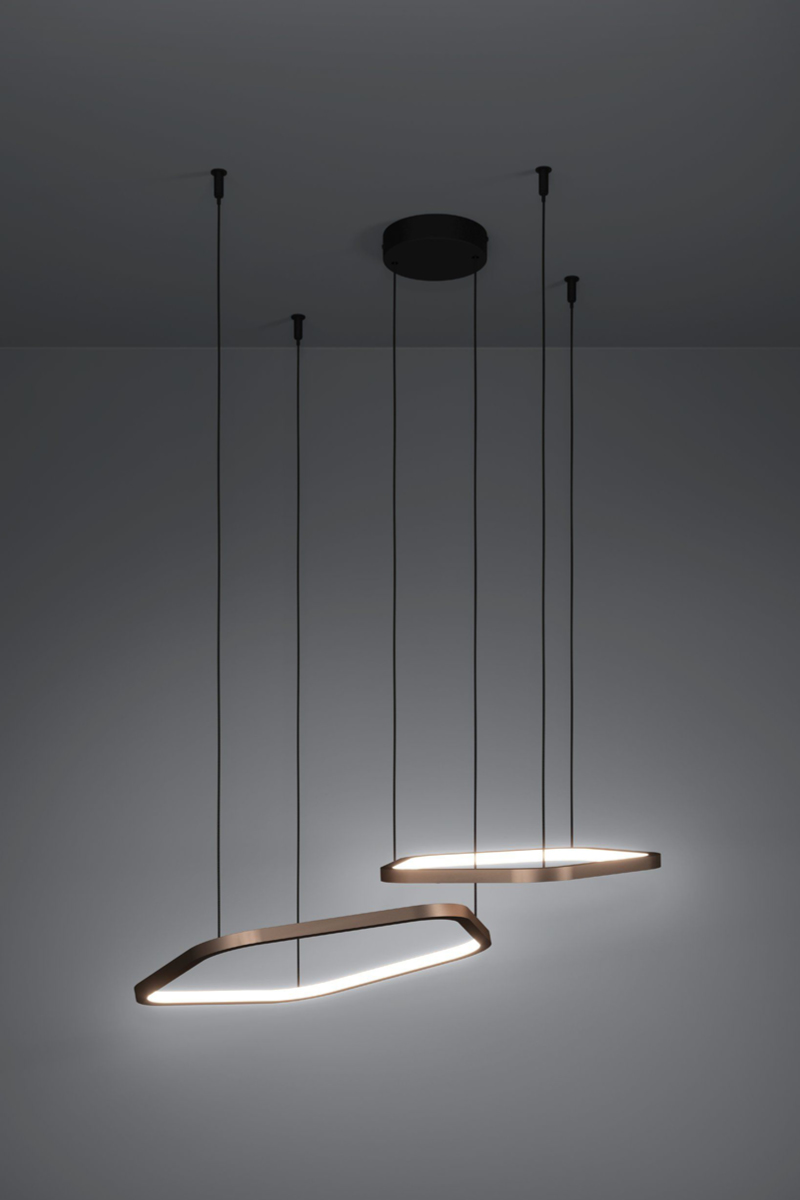 Hanglamp Estrella 2-lichts brons