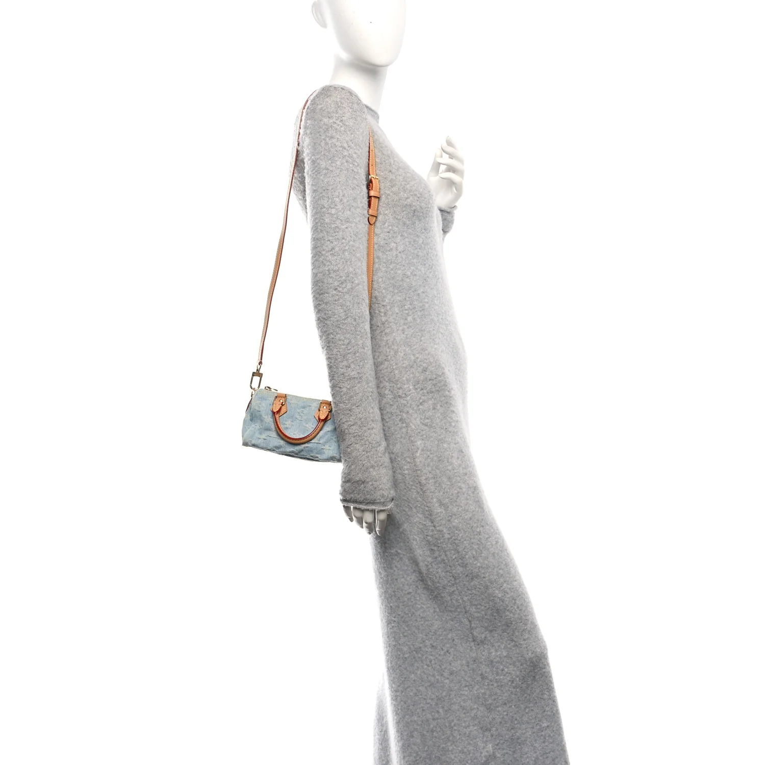 Monogram Denim Nano Speedy Sky Blue