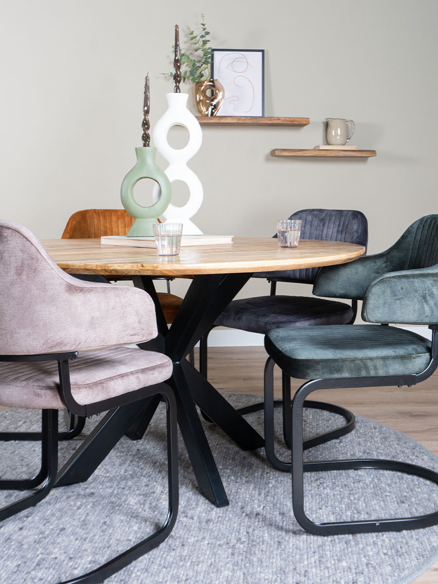 Eettafel Icon ø120 cm – Mangohout