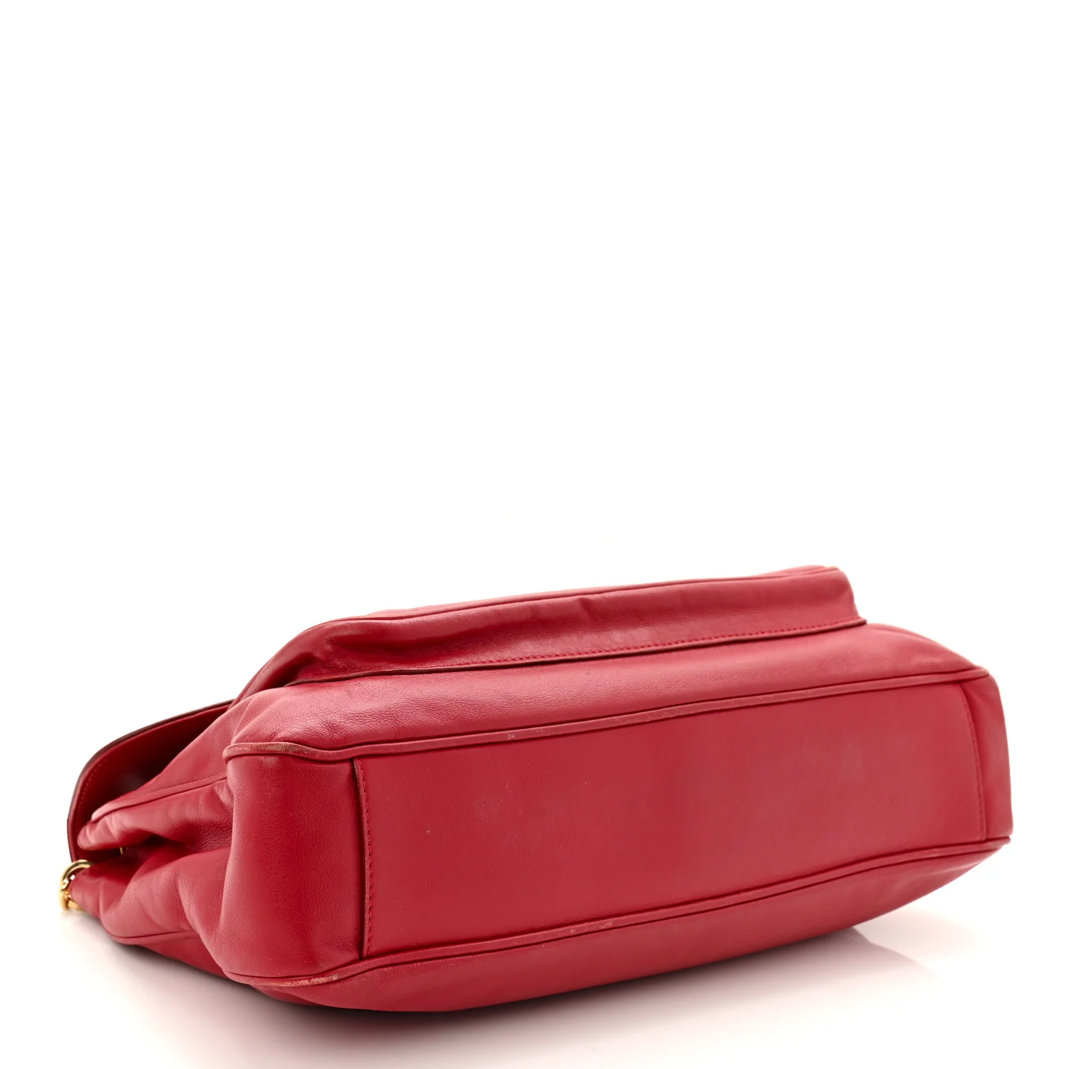 Calfskin Gancini Chain Shoulder Bag Red - Top Club