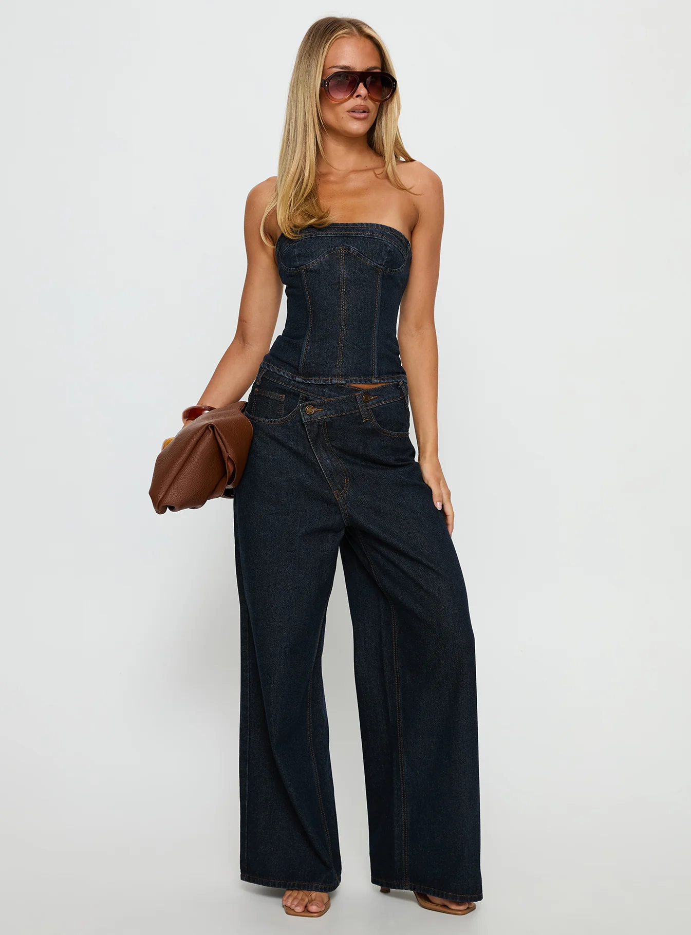 Blue Crush Low Rise Wide Leg Jeans Indigo