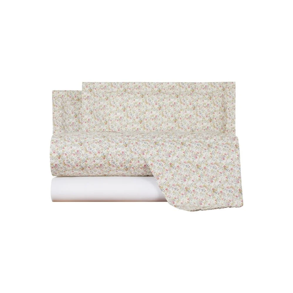 Completo Lenzuola In Percalle Sous-Bois Matrimoniale