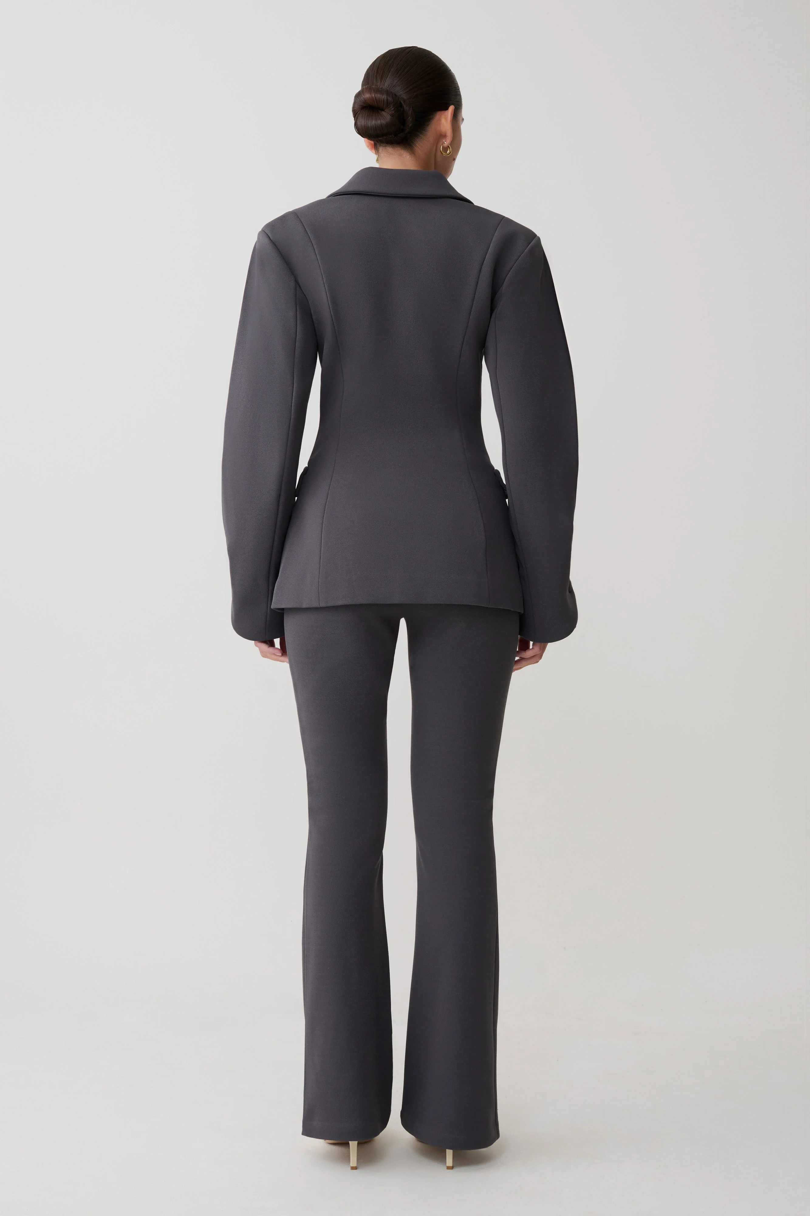 Marion Fit And Flare Pant - Charcoal Shadow