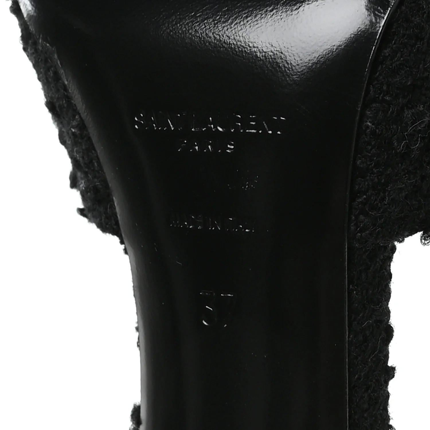 Boucle Tweed La 16 95 Mule Sandals 37 Black - Top Club
