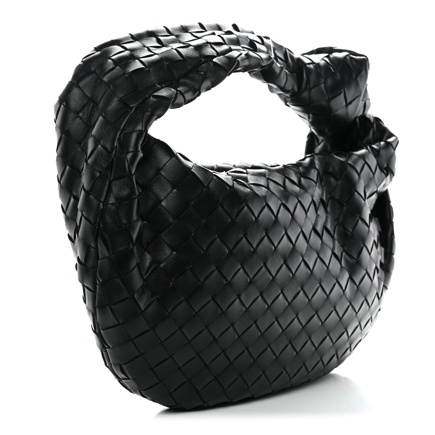 Nappa Intrecciato Teen Jodie Hobo Black - Top Club