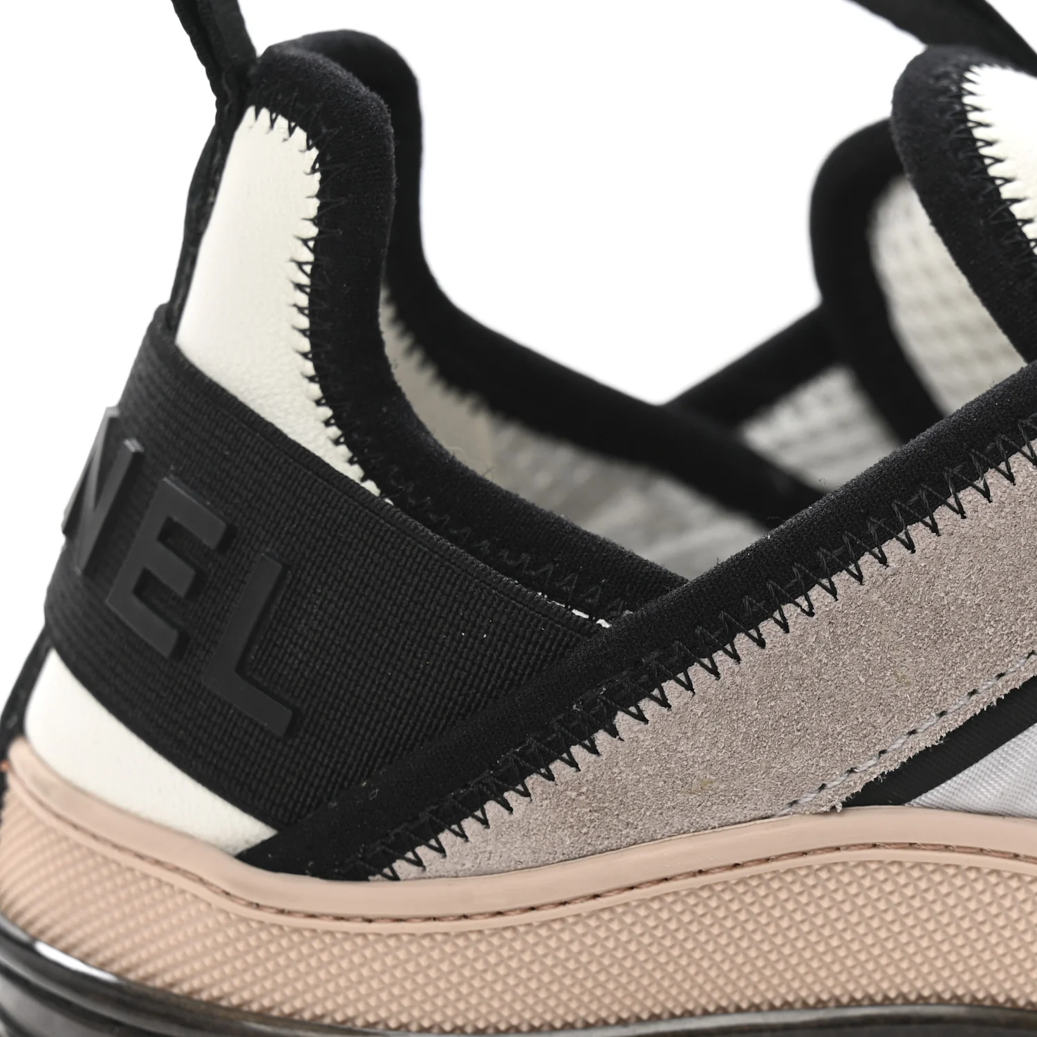 Suede Calfskin Mixed Fibers CC Sneakers 39 Pink Grey - Top Club