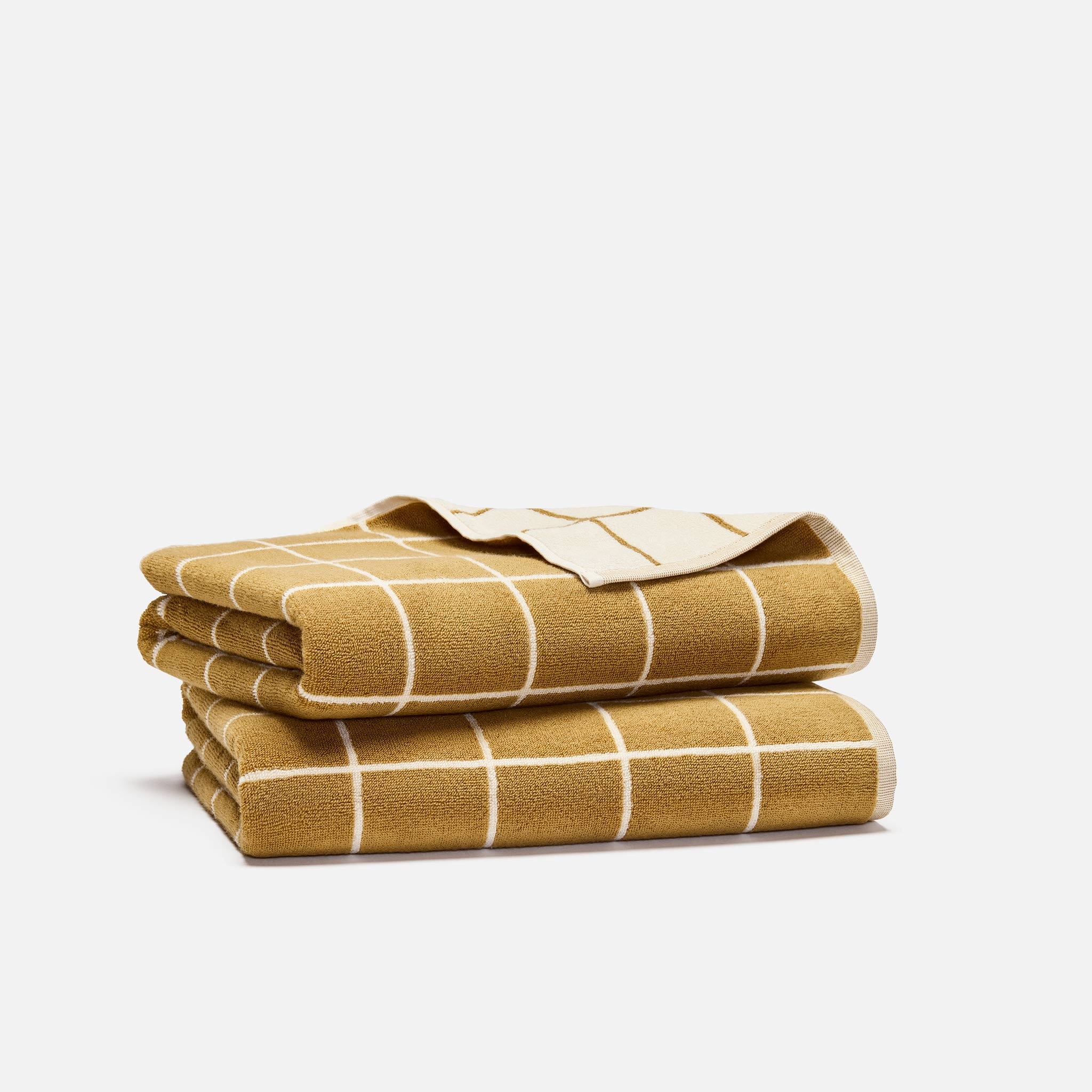 Windowpane Bath Towels Set of 2 - Last Call