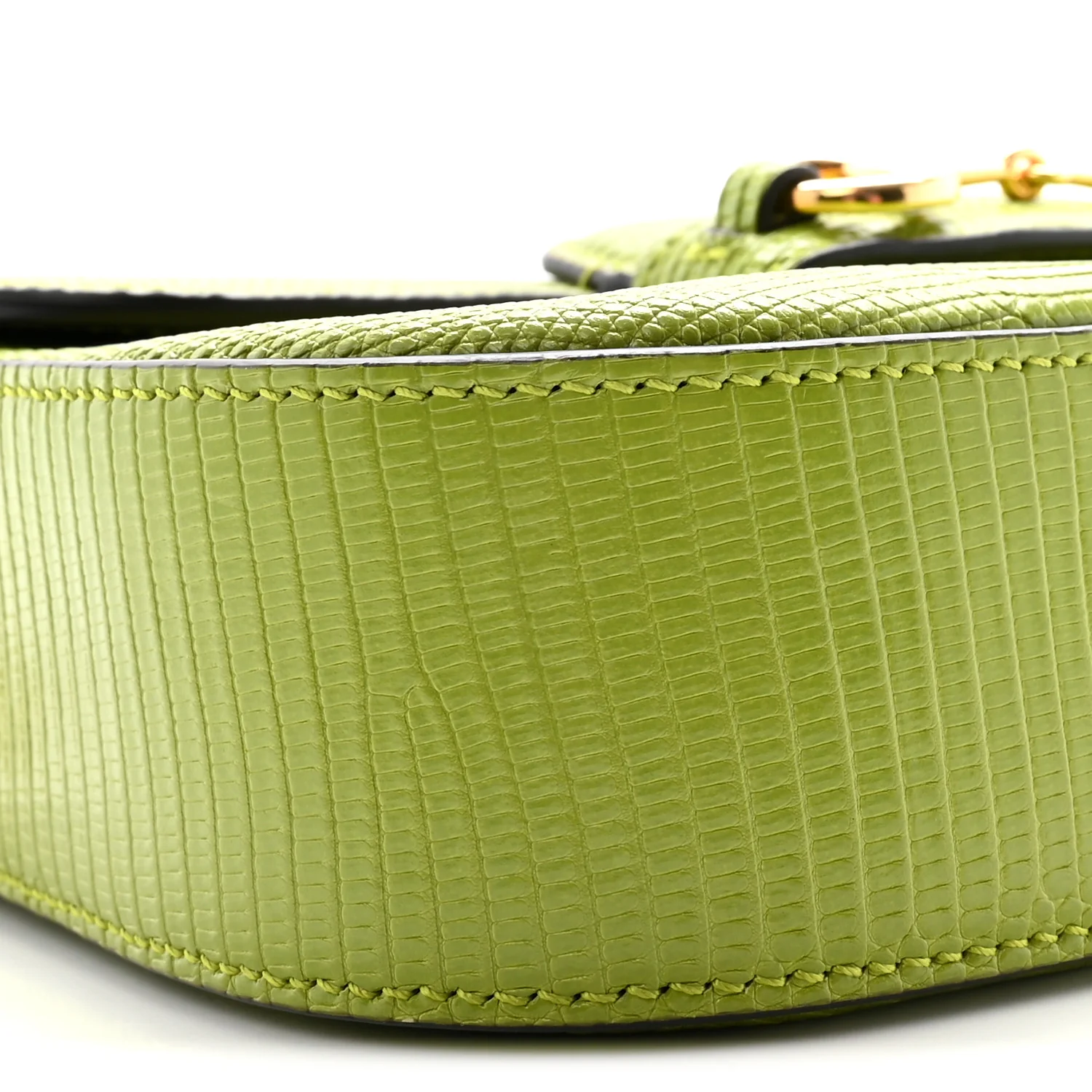 Lizard Mini Horsebit 1955 Shoulder Bag Green - Top Club