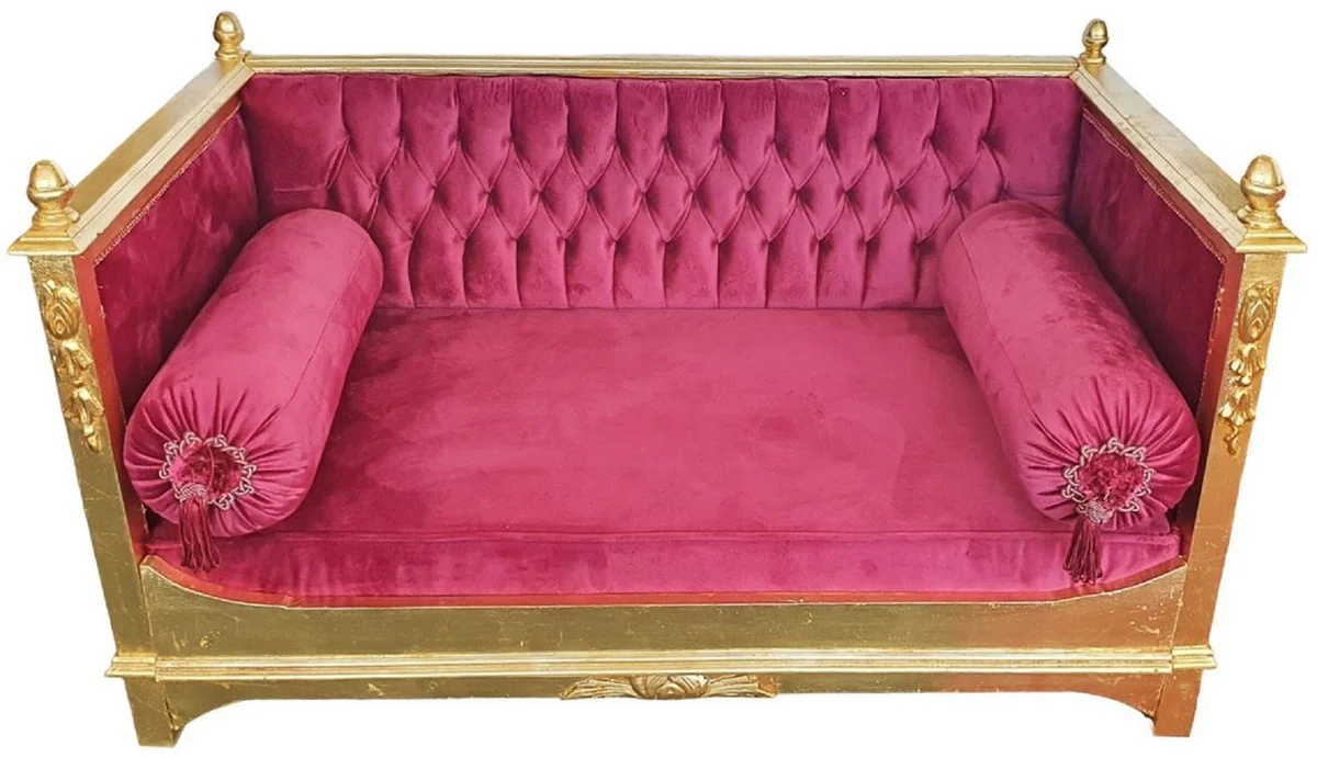 Baroque dog bed burgundy red / gold - magnificent antique style dog bed - handmade dog furniture in baroque style - baroque animal furniture - antique style animal furniture