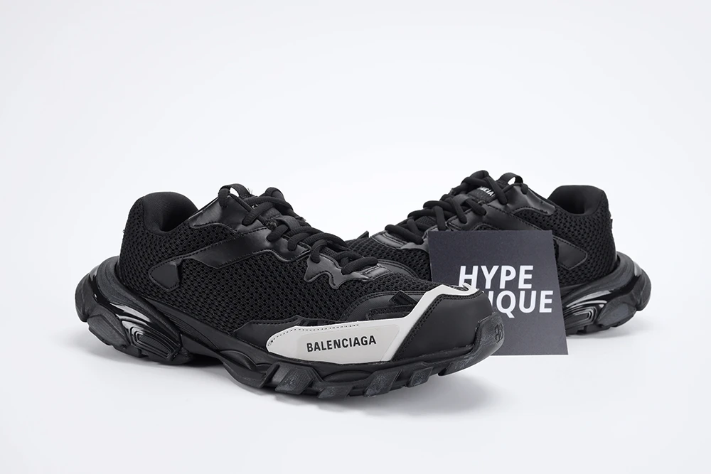 BALENCIAGA TRIPLE-S BLACK (WHITE LOGO) - Sneaker Replica Workshop