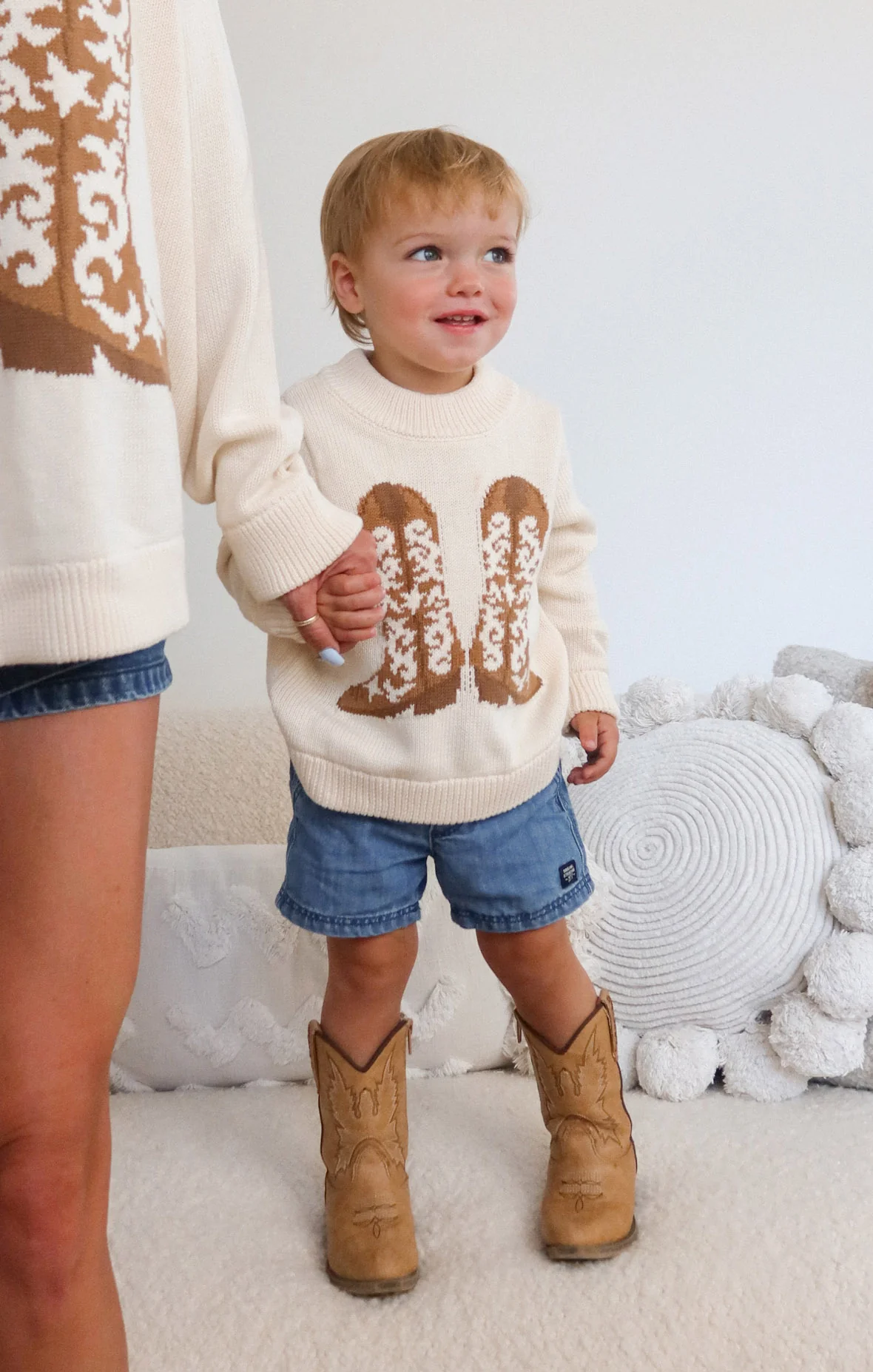 Little Stay Awhile Sweater ~ Cowboy Boot Knit