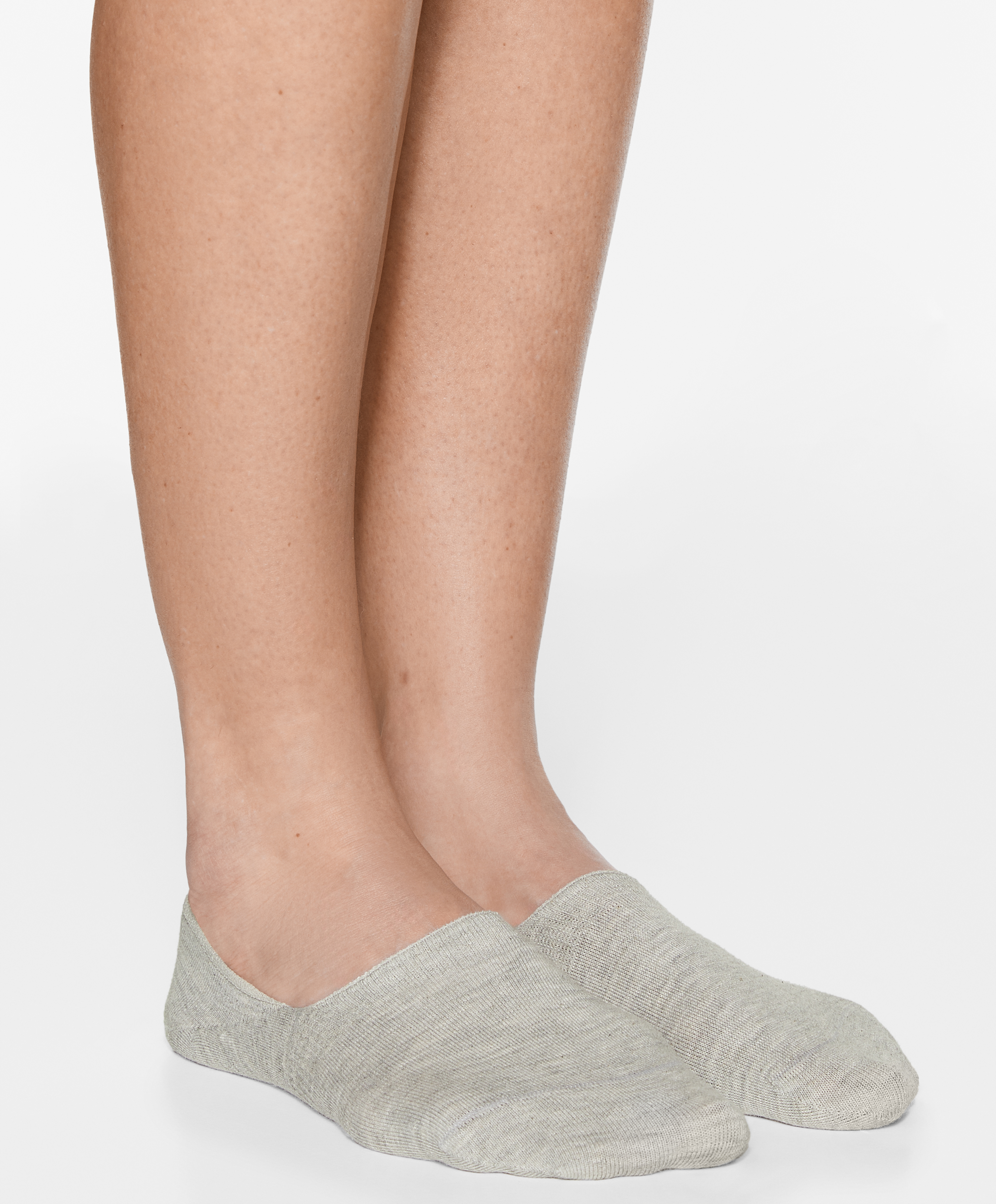 OYSHO 2 pairs of high-cut cotton blend invisible socks