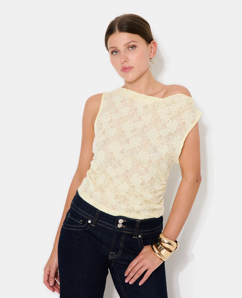 Pimkie Top sans manches effet jacquard motif fleurs