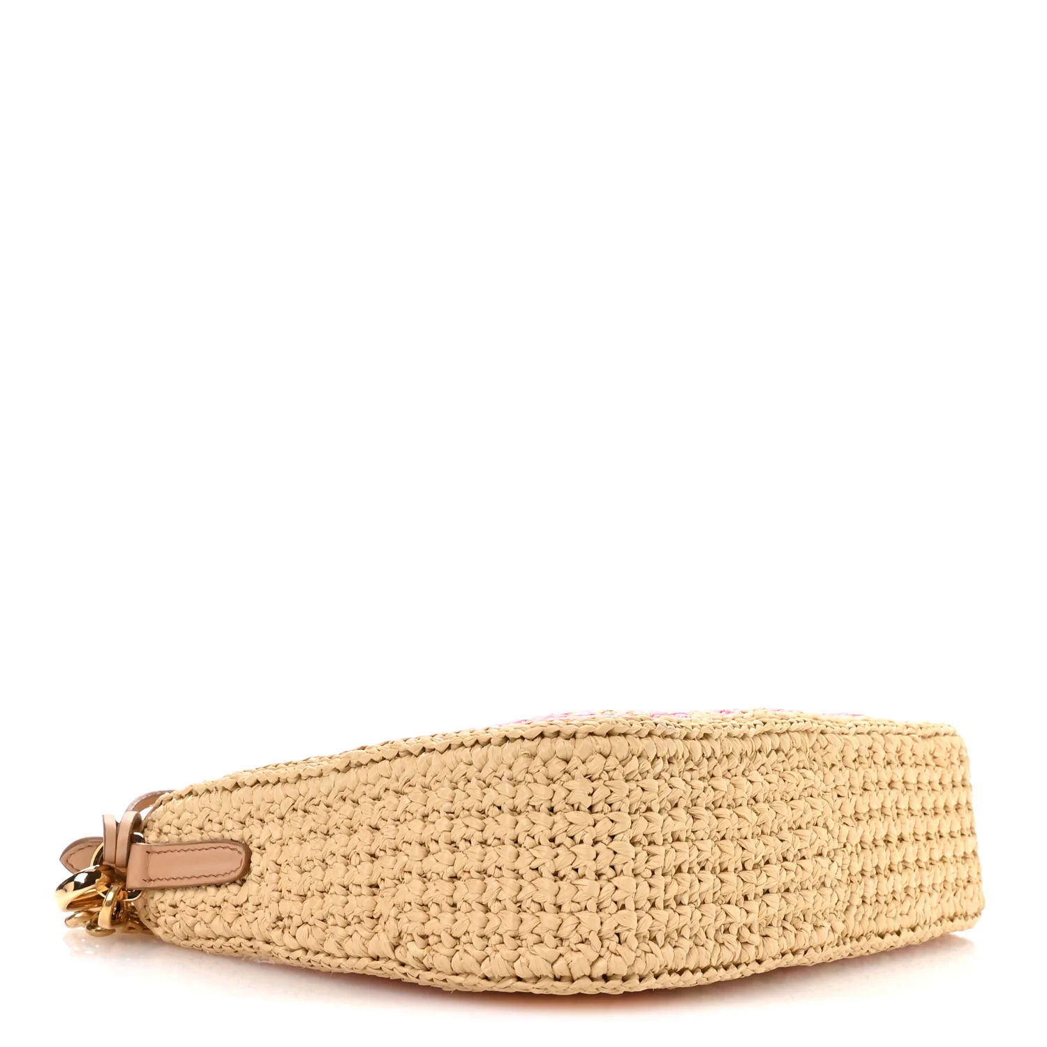 Yarn Raffia Effect Crochet Striped Re-Edition 2005 Shoulder Bag Naturale Petalo - Top Club