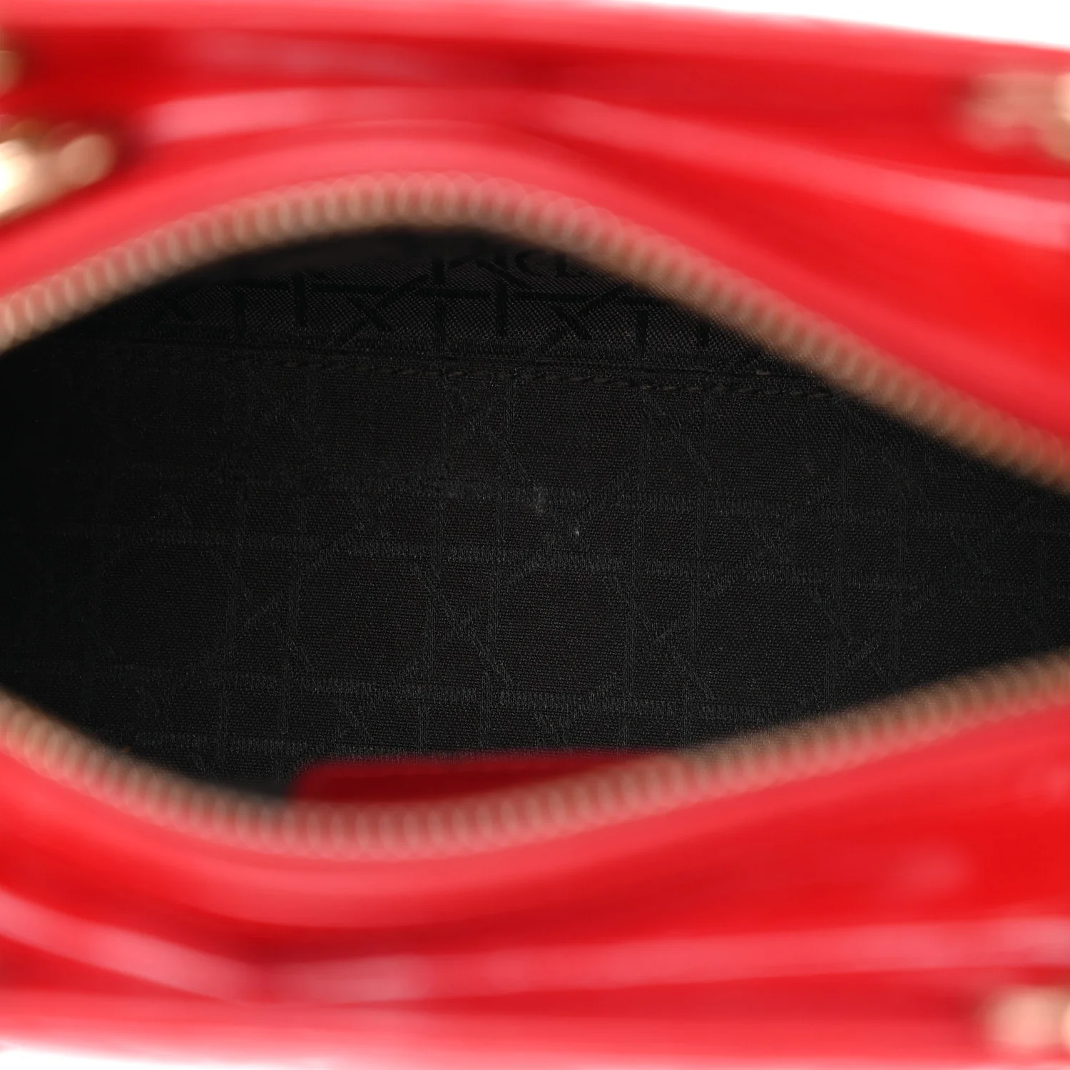 Patent Cannage Medium Lady Dior Red - Top Club